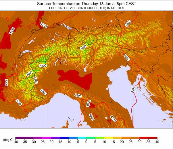 EUROPEAN ALPS weather map - click to go back to main thumbnail page