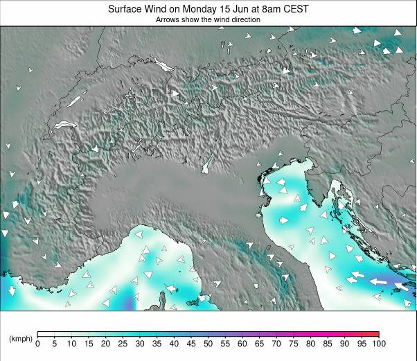 EUROPEAN ALPS weather map - click to go back to main thumbnail page