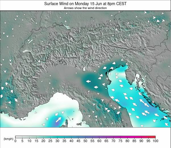 EUROPEAN ALPS weather map - click to go back to main thumbnail page