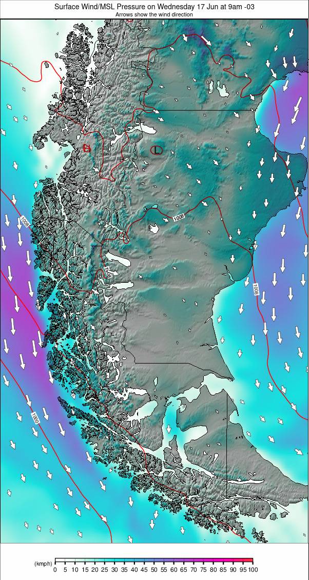 Southern Andes weather map - click to go back to main thumbnail page
