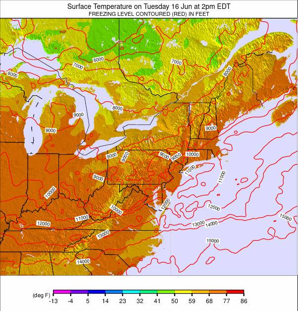 Appalachians and Great Lakes weather map - click to go back to main thumbnail page