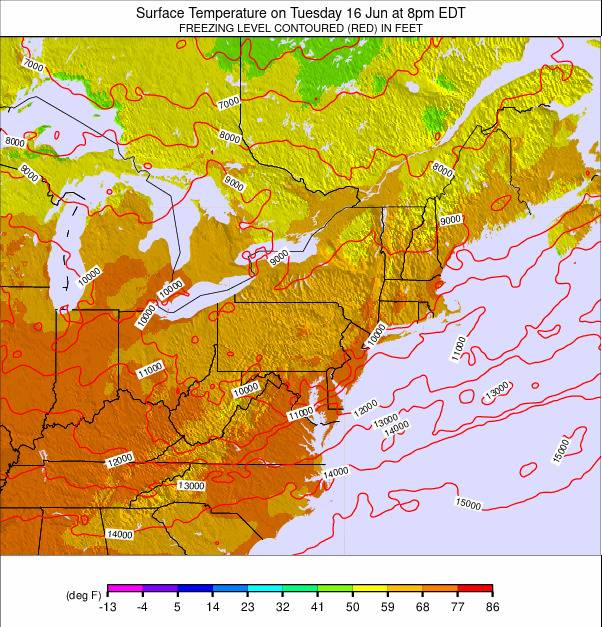 Appalachians and Great Lakes weather map - click to go back to main thumbnail page