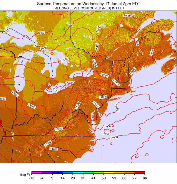Appalachians and Great Lakes weather map - click to go back to main thumbnail page