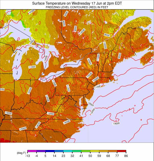 Appalachians and Great Lakes weather map - click to go back to main thumbnail page