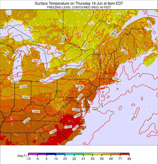 Appalachians and Great Lakes weather map - click to go back to main thumbnail page