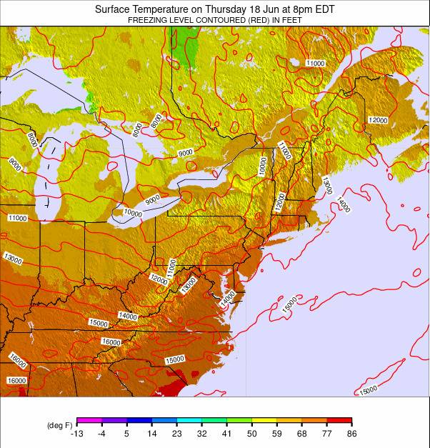 Appalachians and Great Lakes weather map - click to go back to main thumbnail page