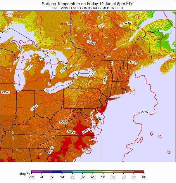 Appalachians and Great Lakes weather map - click to go back to main thumbnail page