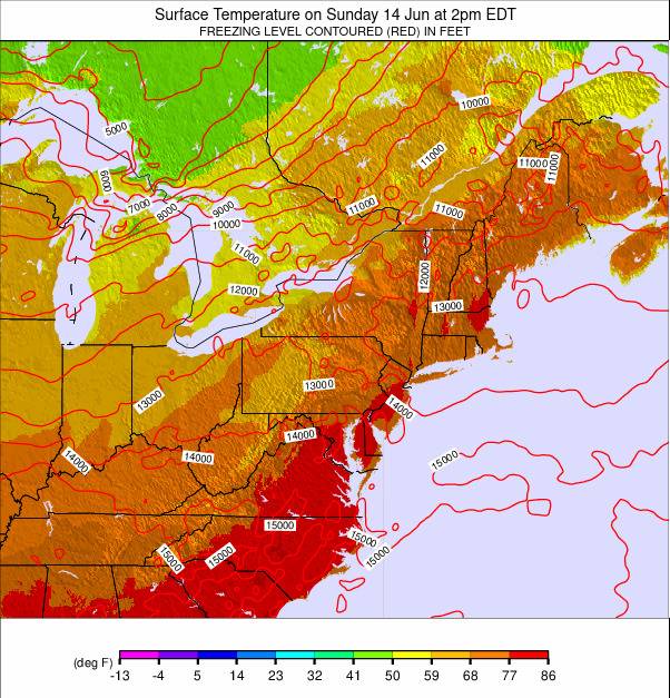 Appalachians and Great Lakes weather map - click to go back to main thumbnail page