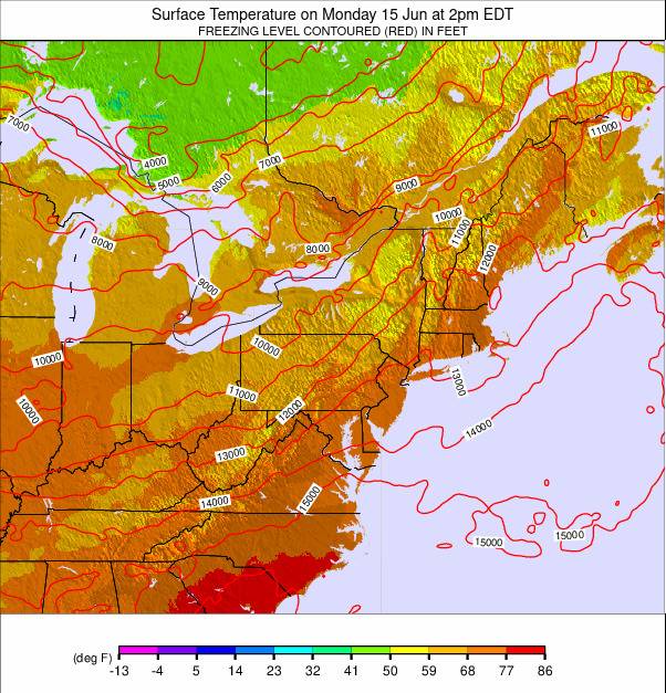 Appalachians and Great Lakes weather map - click to go back to main thumbnail page