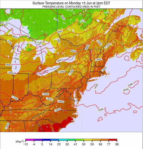 Appalachians and Great Lakes weather map - click to go back to main thumbnail page