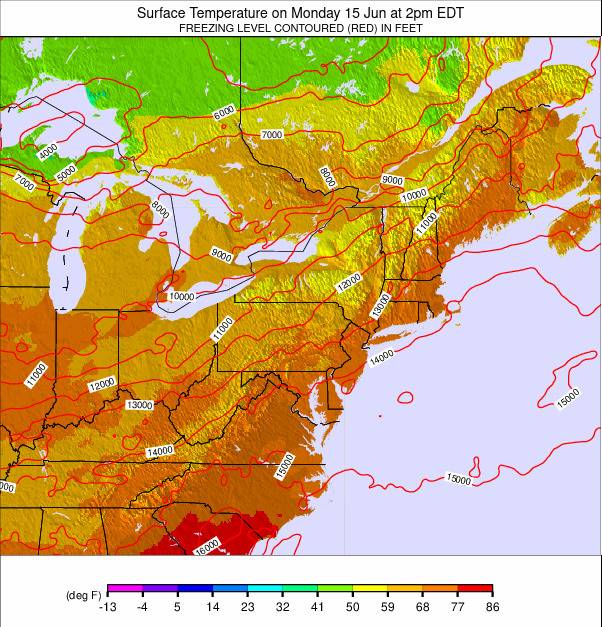Appalachians and Great Lakes weather map - click to go back to main thumbnail page