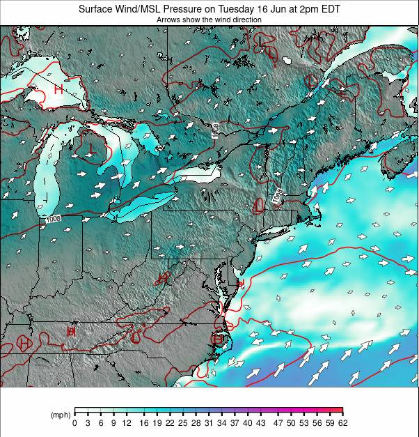 Appalachians and Great Lakes weather map - click to go back to main thumbnail page