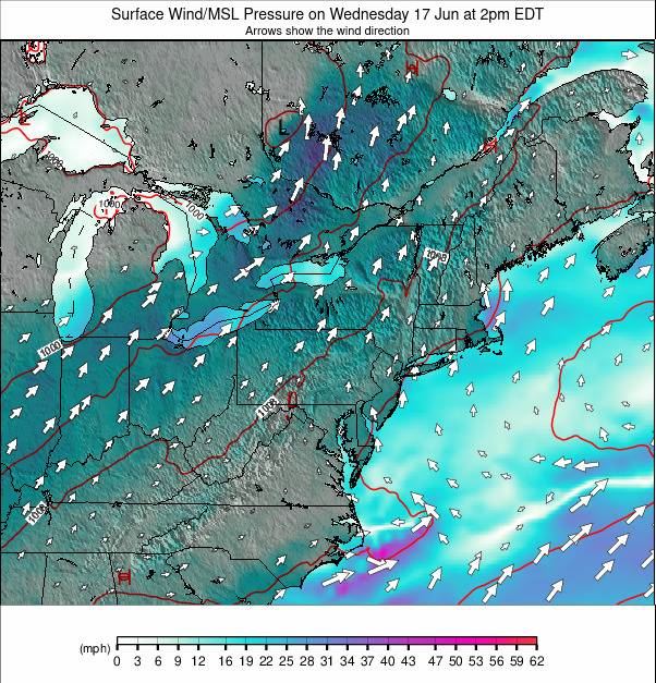 Appalachians and Great Lakes weather map - click to go back to main thumbnail page