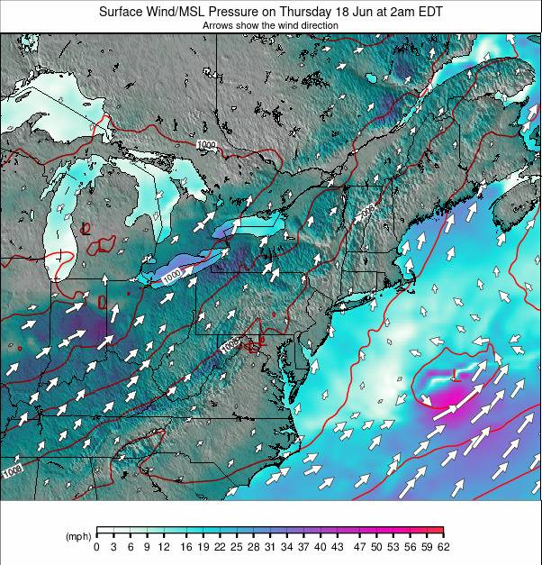 Appalachians and Great Lakes weather map - click to go back to main thumbnail page