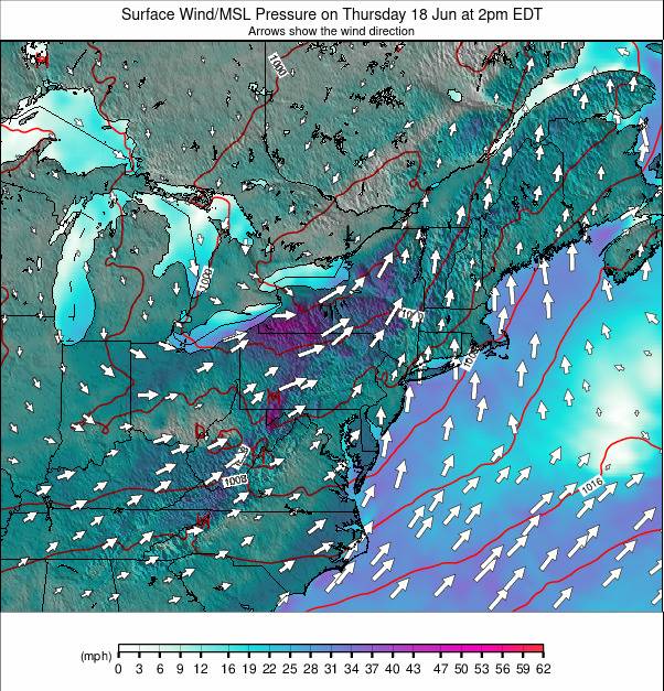 Appalachians and Great Lakes weather map - click to go back to main thumbnail page