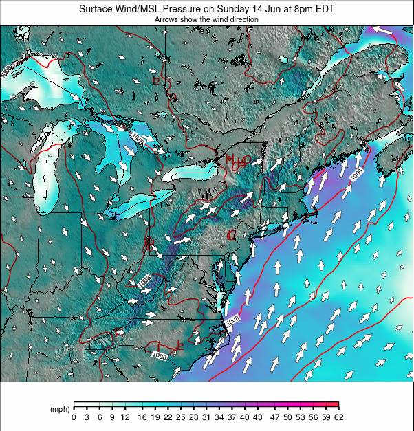 Appalachians and Great Lakes weather map - click to go back to main thumbnail page