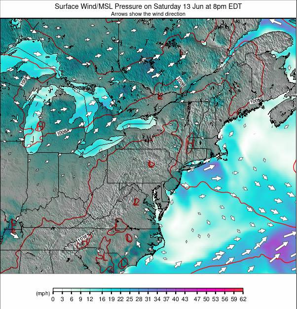 Appalachians and Great Lakes weather map - click to go back to main thumbnail page