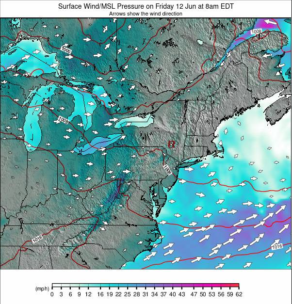Appalachians and Great Lakes weather map - click to go back to main thumbnail page
