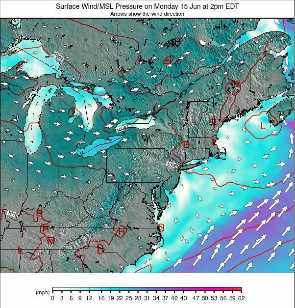 Appalachians and Great Lakes weather map - click to go back to main thumbnail page