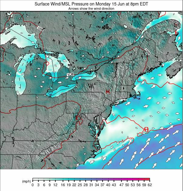 Appalachians and Great Lakes weather map - click to go back to main thumbnail page