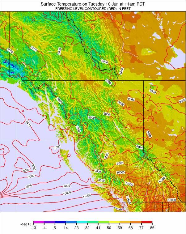 West Canada weather map - click to go back to main thumbnail page