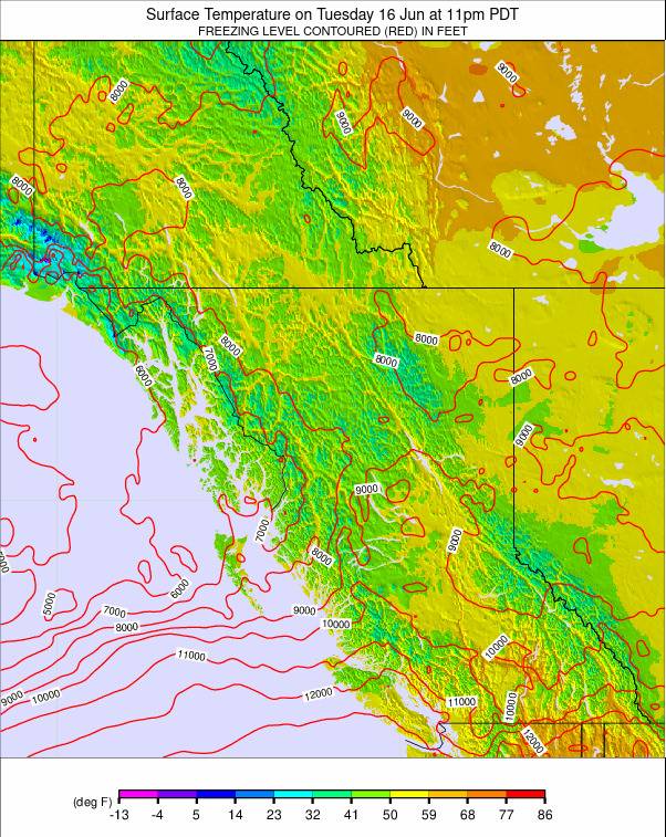 West Canada weather map - click to go back to main thumbnail page