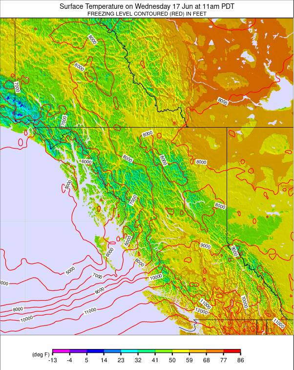 West Canada weather map - click to go back to main thumbnail page