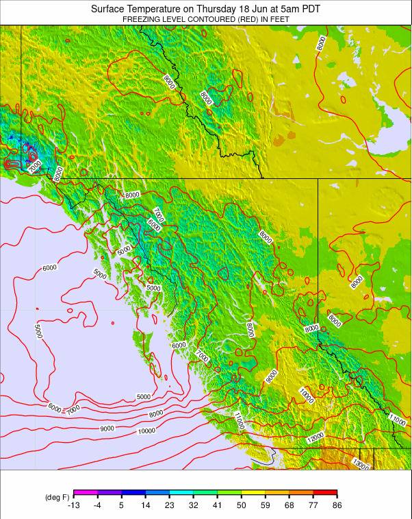West Canada weather map - click to go back to main thumbnail page