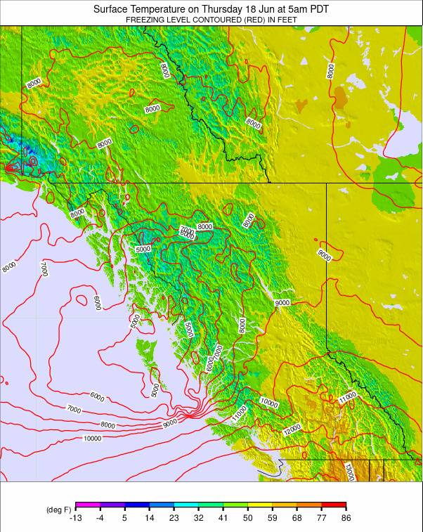 West Canada weather map - click to go back to main thumbnail page