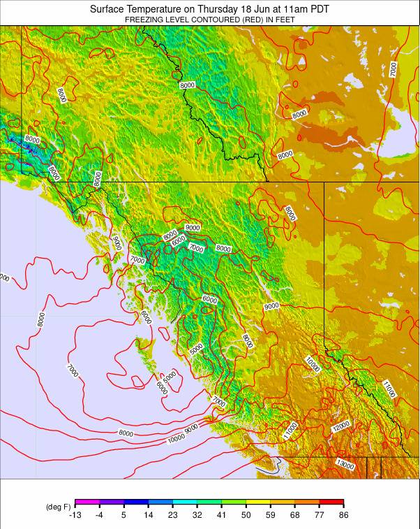 West Canada weather map - click to go back to main thumbnail page
