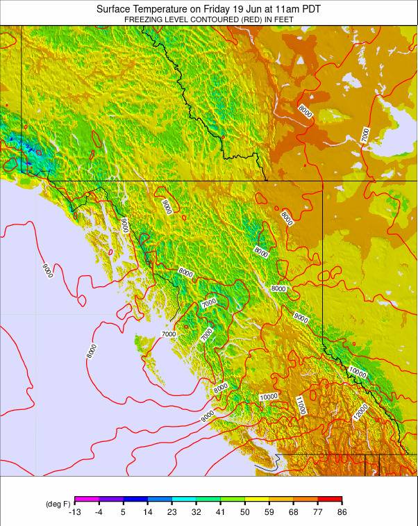 West Canada weather map - click to go back to main thumbnail page