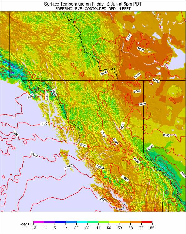 West Canada weather map - click to go back to main thumbnail page