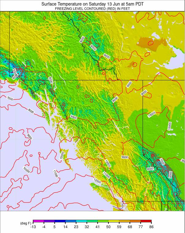 West Canada weather map - click to go back to main thumbnail page