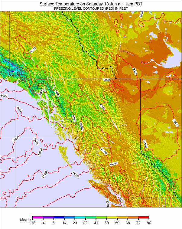 West Canada weather map - click to go back to main thumbnail page