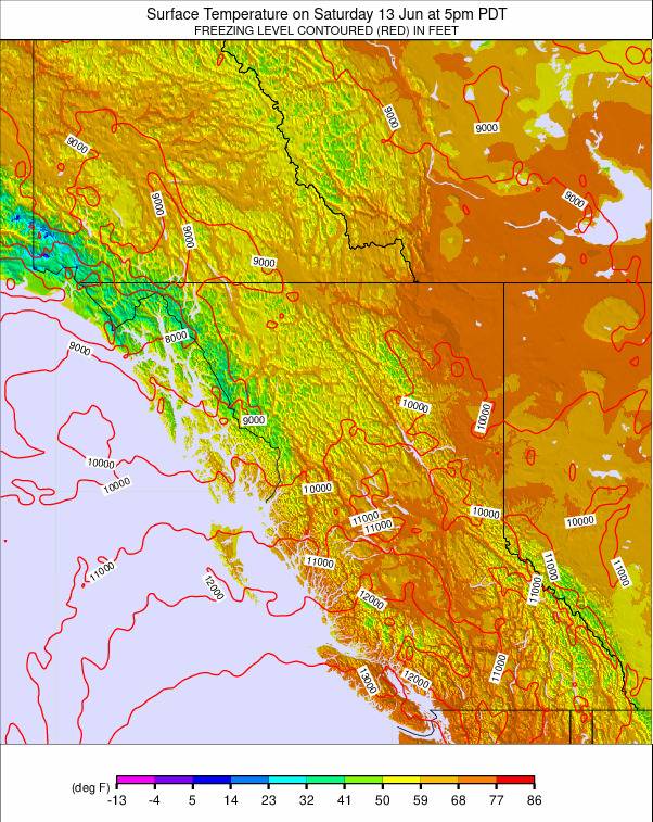 West Canada weather map - click to go back to main thumbnail page
