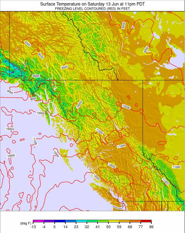 West Canada weather map - click to go back to main thumbnail page