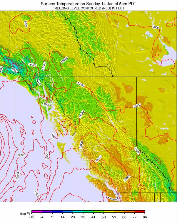 West Canada weather map - click to go back to main thumbnail page