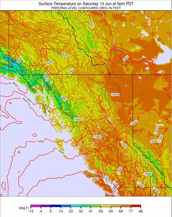 West Canada weather map - click to go back to main thumbnail page