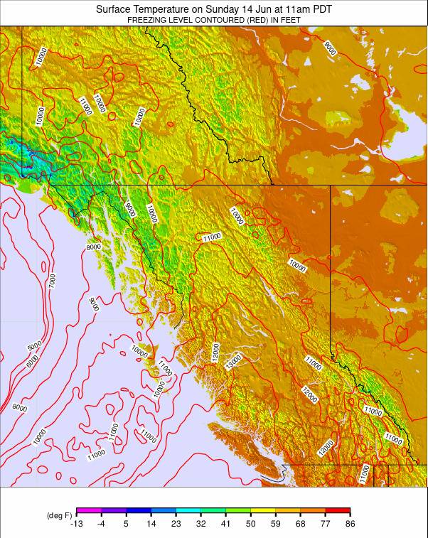 West Canada weather map - click to go back to main thumbnail page