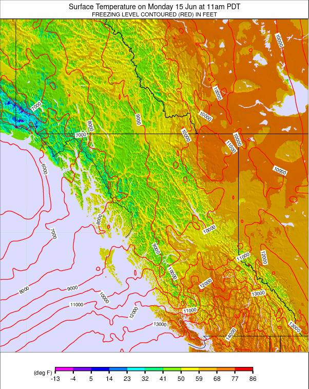 West Canada weather map - click to go back to main thumbnail page
