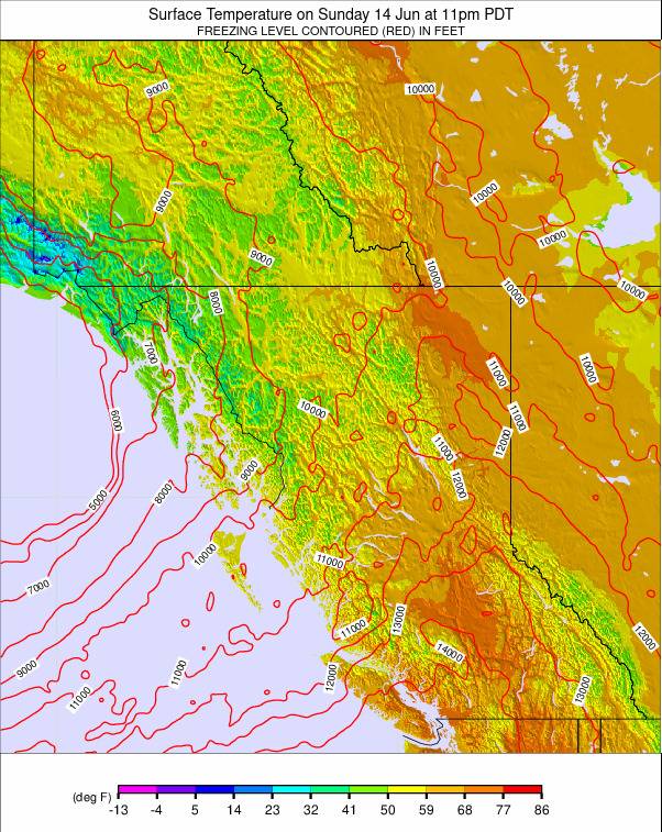 West Canada weather map - click to go back to main thumbnail page