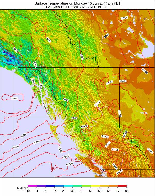 West Canada weather map - click to go back to main thumbnail page