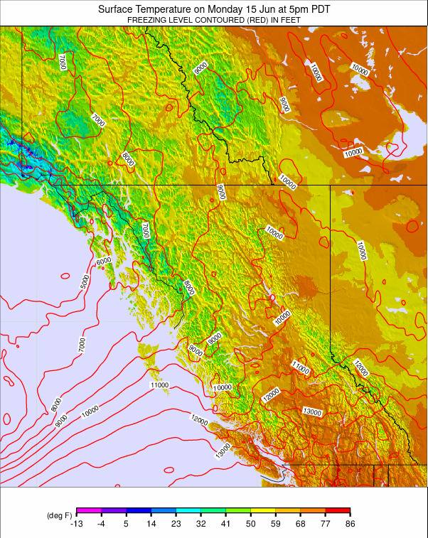 West Canada weather map - click to go back to main thumbnail page