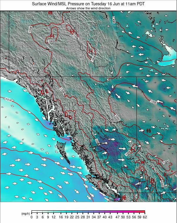 West Canada weather map - click to go back to main thumbnail page