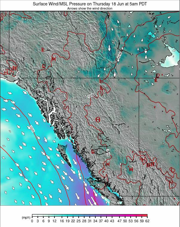 West Canada weather map - click to go back to main thumbnail page