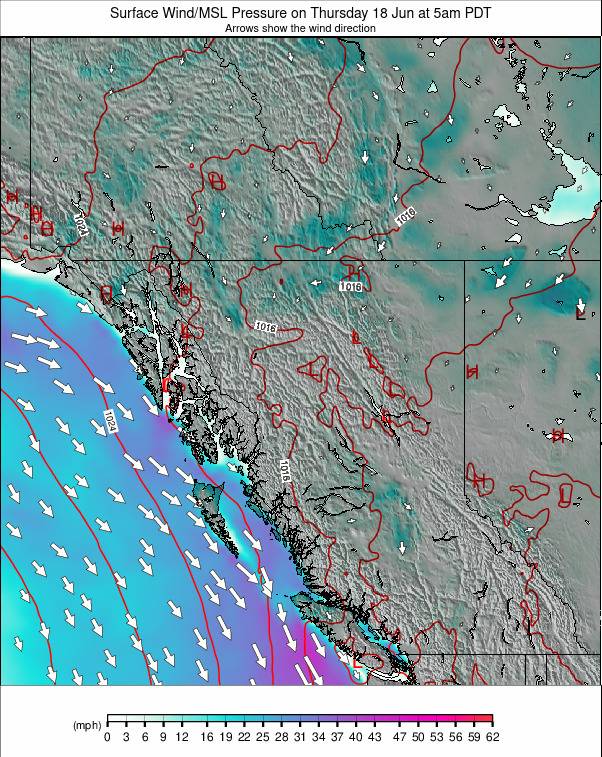 West Canada weather map - click to go back to main thumbnail page