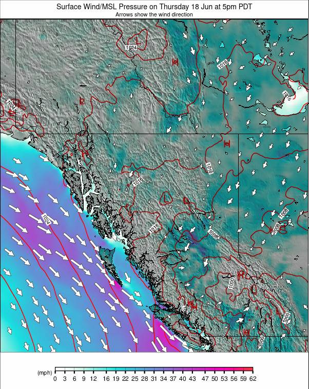 West Canada weather map - click to go back to main thumbnail page