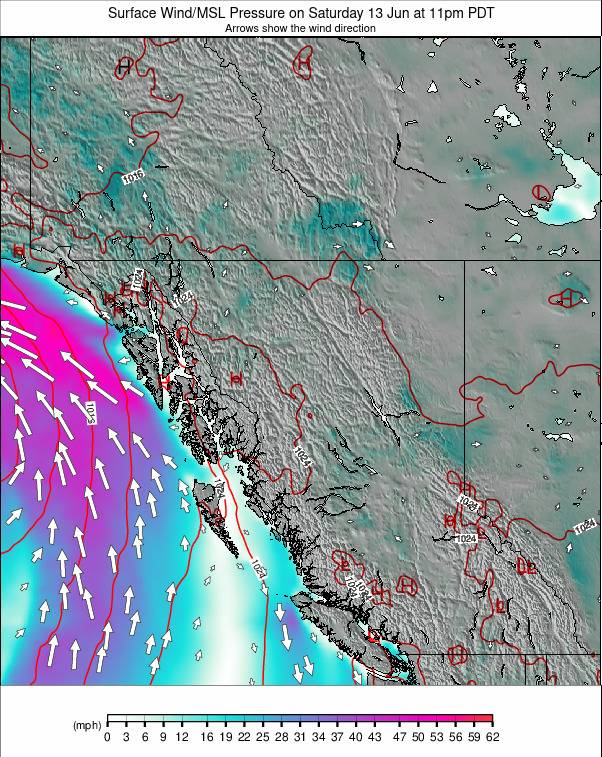 West Canada weather map - click to go back to main thumbnail page