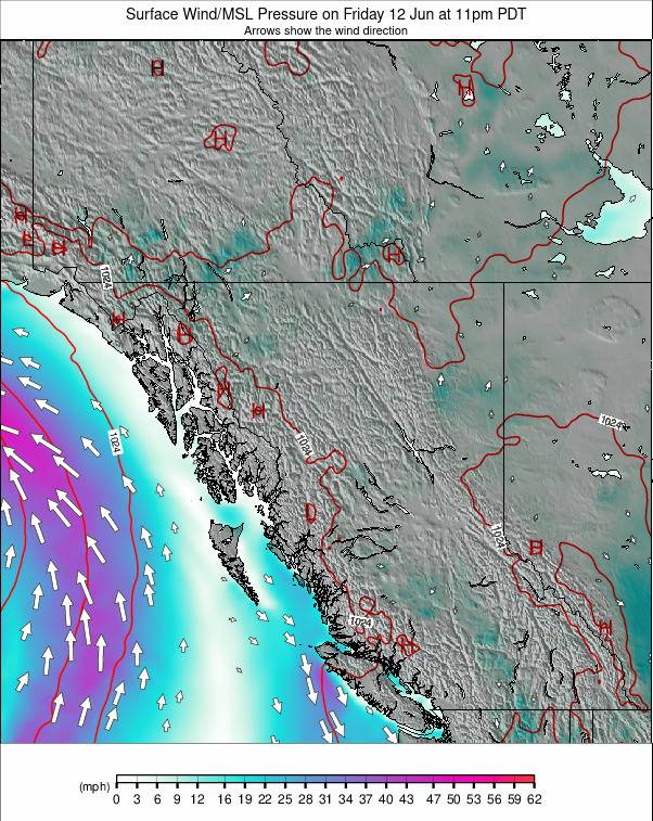 West Canada weather map - click to go back to main thumbnail page