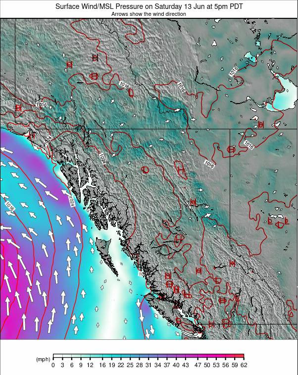 West Canada weather map - click to go back to main thumbnail page